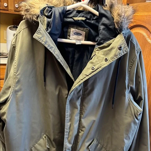Womens Jacket Old Navy Green Jacket With Fur Old Navy Green